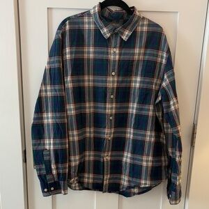 L.L. Bean Signature Slim Fit Plaid Dress Shirt